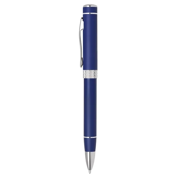 Aluminum twist-action ballpoint pen with a diamond cut middle ring and... from ASI 68190 Lungsal / Lungsal