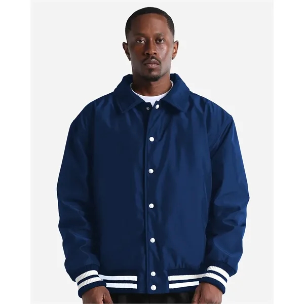 Shaka Wear Collared Varsity Bomber Jacket... from ASI 84358 S&S Activewear