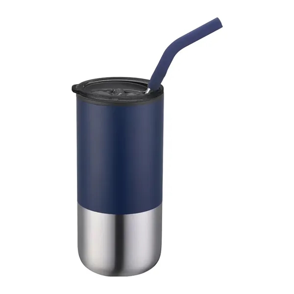 16 oz vacuumed sealed tumbler bottle with matching metal straw... from ASI 68190 Lungsal / Lungsal