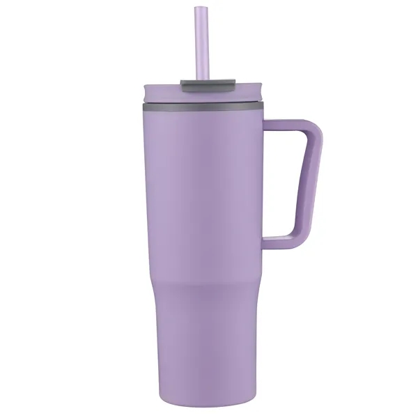 30 oz. double walled plastic travel mug with color matching handle... from ASI 68190 Lungsal / Lungsal