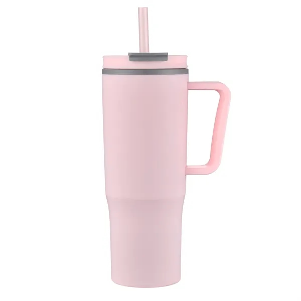 30 oz. double walled plastic travel mug with color matching handle... from ASI 68190 Lungsal / Lungsal