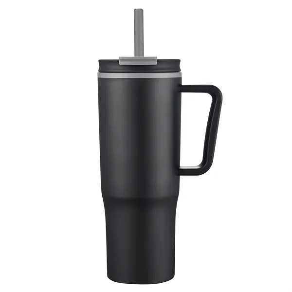 30 oz. double walled plastic travel mug with color matching handle... from ASI 68190 Lungsal / Lungsal