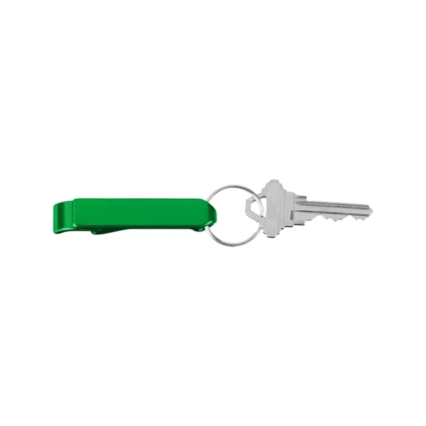Aluminum bottle opener with key ring attachment.... from ASI 79530 Prime Line