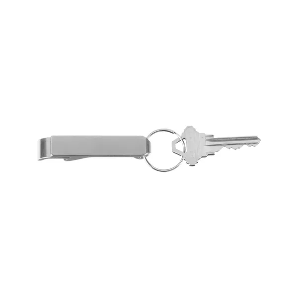 Aluminum bottle opener with key ring attachment.... from ASI 79530 Prime Line