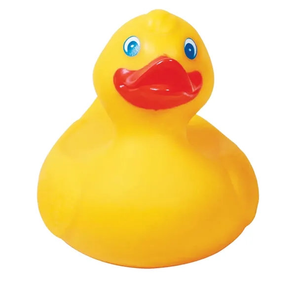 Large yellow rubber duck with pad printed graphics.... from ASI 79530 Prime Line