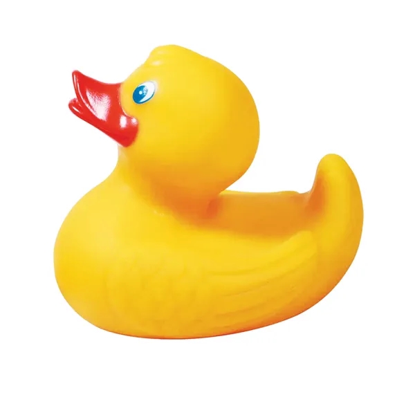 Large yellow rubber duck with pad printed graphics.... from ASI 79530 Prime Line