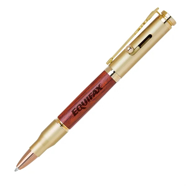 Brass bolt-action ballpoint pen with a bullet-shaped barrel, rifle style clip,... from ASI 68190 Lungsal / Lungsal