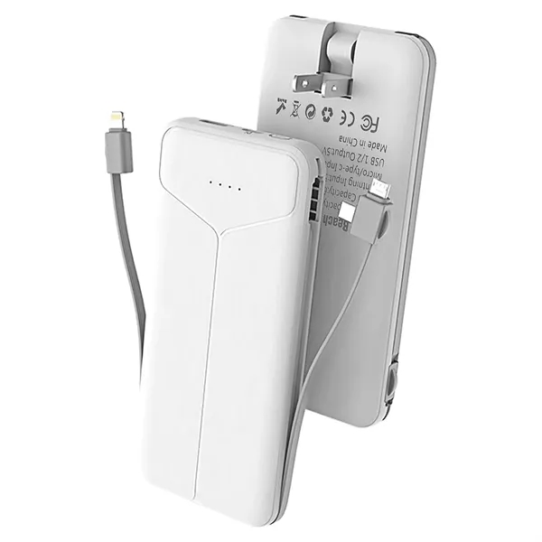 10,000 mAh power bank with built-in cables and AC wall plug.... from ASI 68190 Lungsal / Lungsal