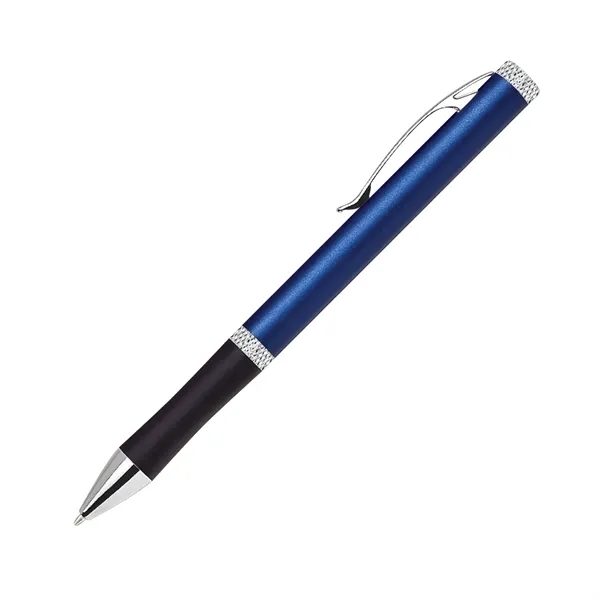 Aluminum twist-action ballpoint pen with a diamond cut middle ring and... from ASI 68190 Lungsal / Lungsal