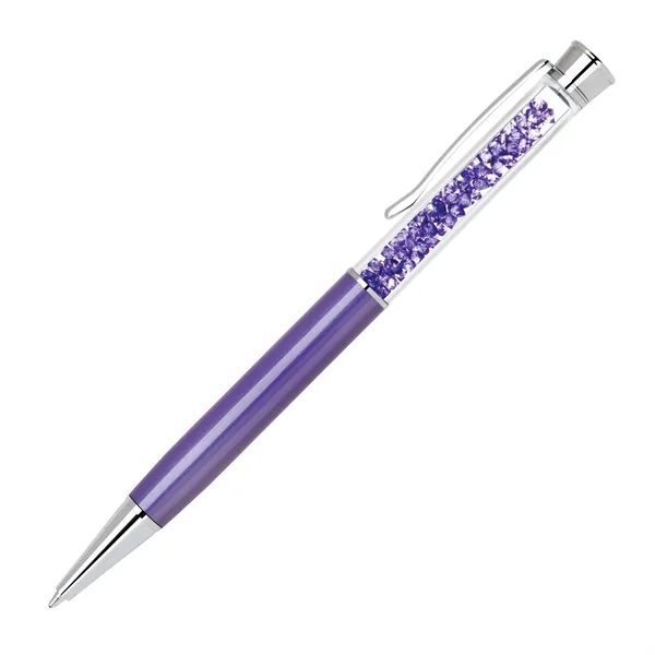 Brass twist-action ballpoint pen available in several colors with crystals that... from ASI 68190 Lungsal
