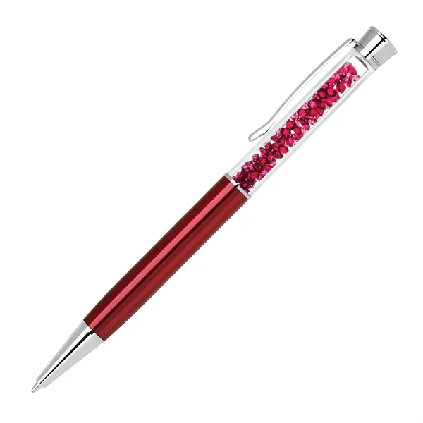 Brass twist-action ballpoint pen available in several colors with crystals that... from ASI 68190 Lungsal