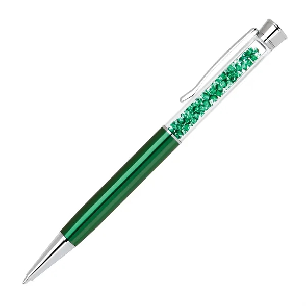 Brass twist-action ballpoint pen available in several colors with crystals that... from ASI 68190 Lungsal