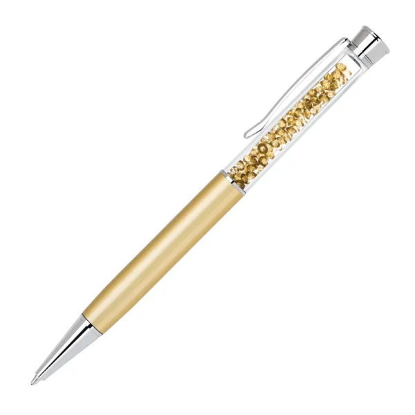 Brass twist-action ballpoint pen available in several colors with crystals that... from ASI 68190 Lungsal