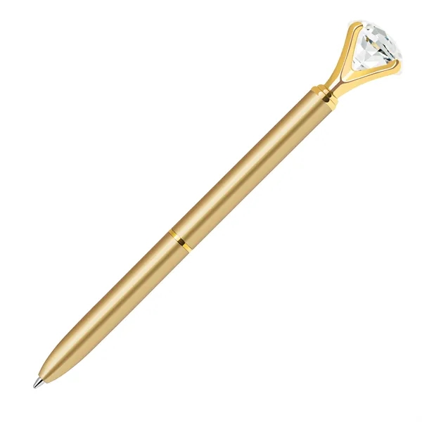 Brass twist-action ballpoint pen with a diamond crystal on top and... from ASI 68190 Lungsal / Lungsal
