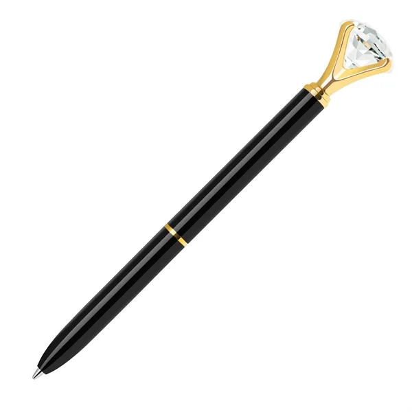 Brass twist-action ballpoint pen with a diamond crystal on top and... from ASI 68190 Lungsal / Lungsal