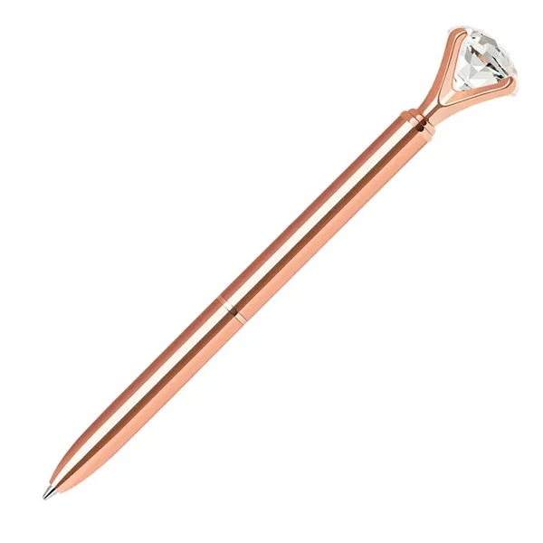 Brass twist-action ballpoint pen with a diamond crystal on top and... from ASI 68190 Lungsal / Lungsal