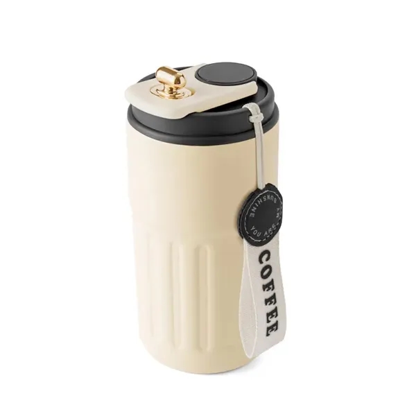 15 oz. vacuum sealed tumbler with ivory colored body and coffee... from ASI 68190 Lungsal / Lungsal