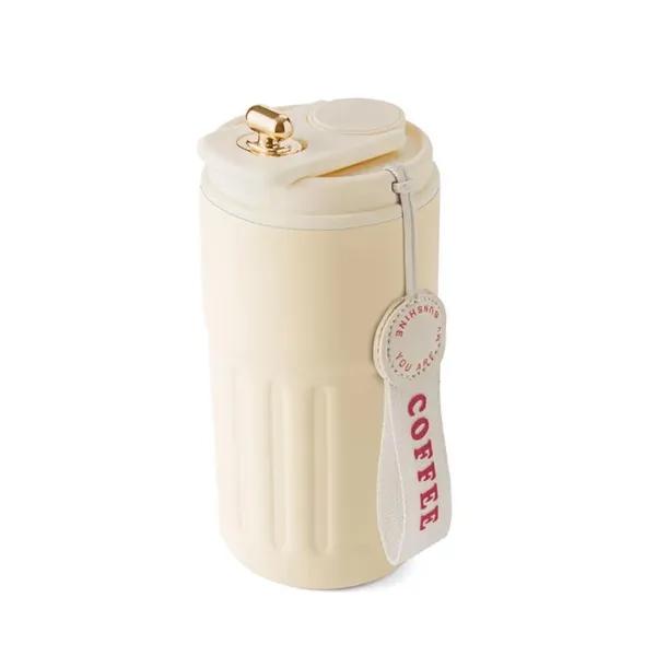 15 oz. vacuum sealed tumbler with ivory colored body and coffee... from ASI 68190 Lungsal / Lungsal