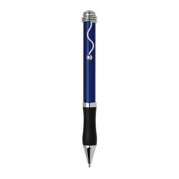 Aluminum twist-action pen with a bold color barrel, comfort rubber grip,... from ASI 68190 Lungsal / Lungsal