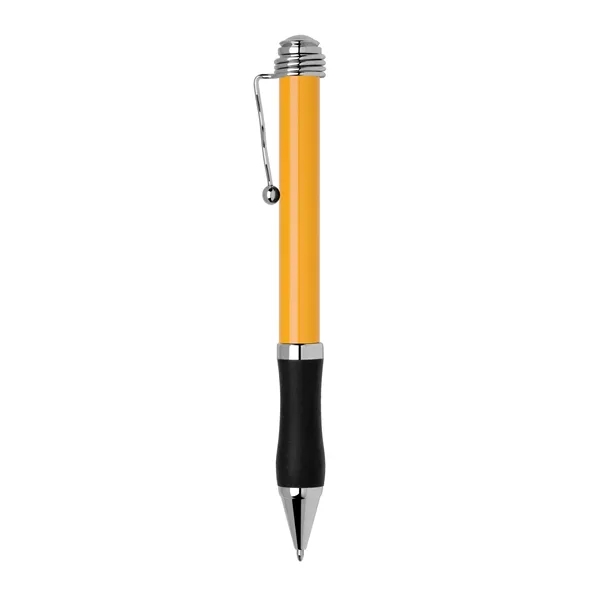 Aluminum twist-action pen with a bold color barrel, comfort rubber grip,... from ASI 68190 Lungsal / Lungsal
