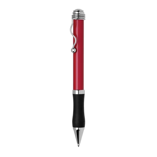 Aluminum twist-action pen with a bold color barrel, comfort rubber grip,... from ASI 68190 Lungsal / Lungsal