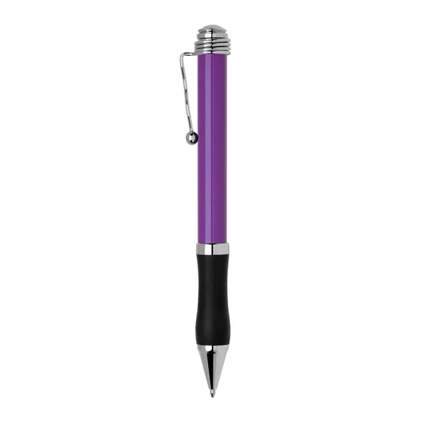 Aluminum twist-action pen with a bold color barrel, comfort rubber grip,... from ASI 68190 Lungsal / Lungsal