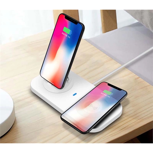 7.9" x 4.2" x 1.8" white wireless charger that are also... from ASI 37218 Athena Promo (tm)