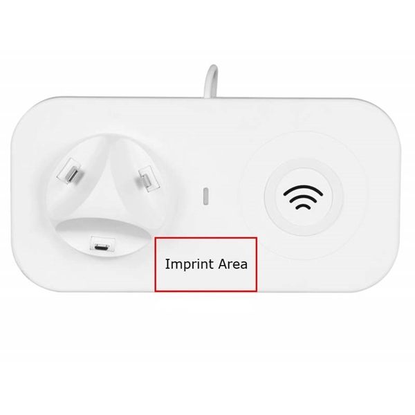 7.9" x 4.2" x 1.8" white wireless charger that are also... from ASI 37218 Athena Promo (tm)