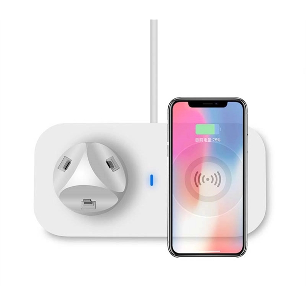 7.9" x 4.2" x 1.8" white wireless charger that are also... from ASI 37218 Athena Promo (tm)