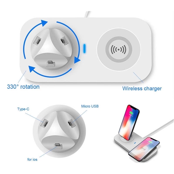 7.9" x 4.2" x 1.8" white wireless charger that are also... from ASI 37218 Athena Promo (tm)