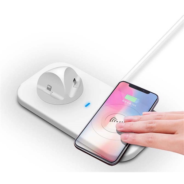 7.9" x 4.2" x 1.8" white wireless charger that are also... from ASI 37218 Athena Promo (tm)