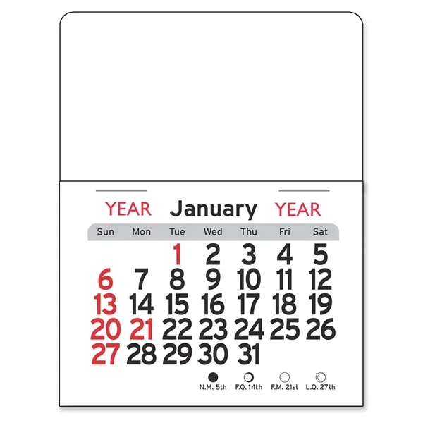 4"H x 3"W Peel-N-Stick® vinyl 12-month calendars with full-color digital imprint... from ASI 54040 Fey Promo / Fey Calendar Impressions
