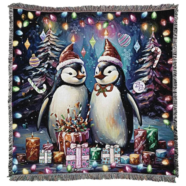 62" x 62" tapestry/throw blanket made of jacquard woven cotton.... from ASI 44020 Bandanna Promotions By CARO-LINE / American Blankets