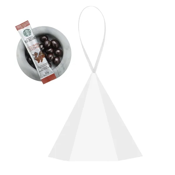 Holiday ornament with Starbucks instant coffee and chocolate-covered espresso beans... from ASI 71685 Midnite Snax®