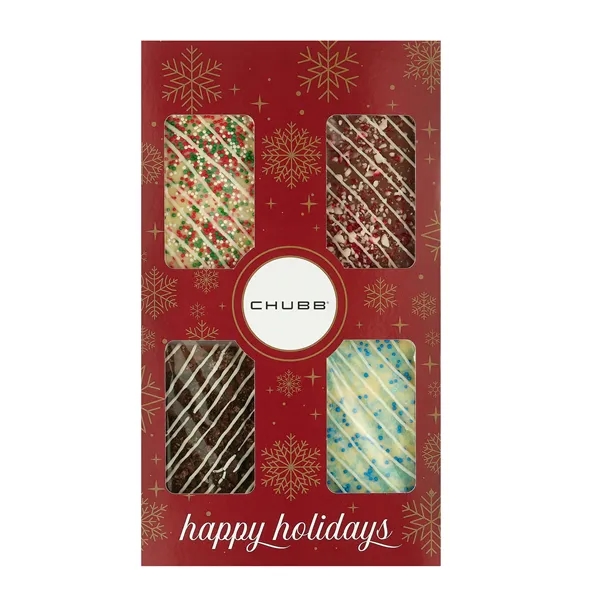 Belgian chocolate gift set of 4 1oz bars... from ASI 71685 Midnite Snax®