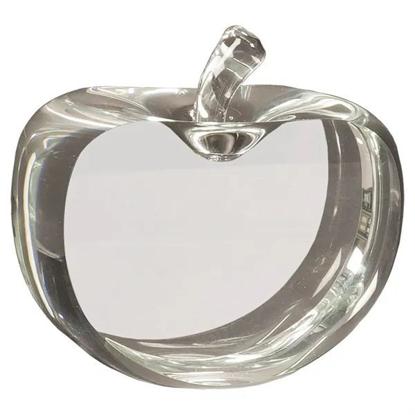 3.75" x 3.75" crystal award that's shaped like an apple and... from ASI 74601 Calico