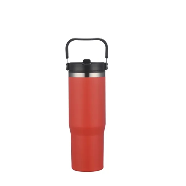 30 oz. vacuum sealed tumbler with powdered finish and flip top... from ASI 68190 Lungsal / Lungsal