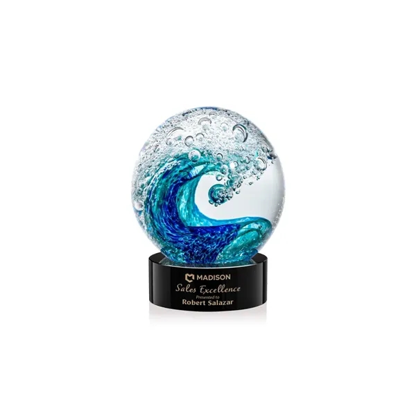 The magnificent Surfside Artglass award features a beautiful crashing blue wave... from ASI 84592 St Regis Group / St Regis