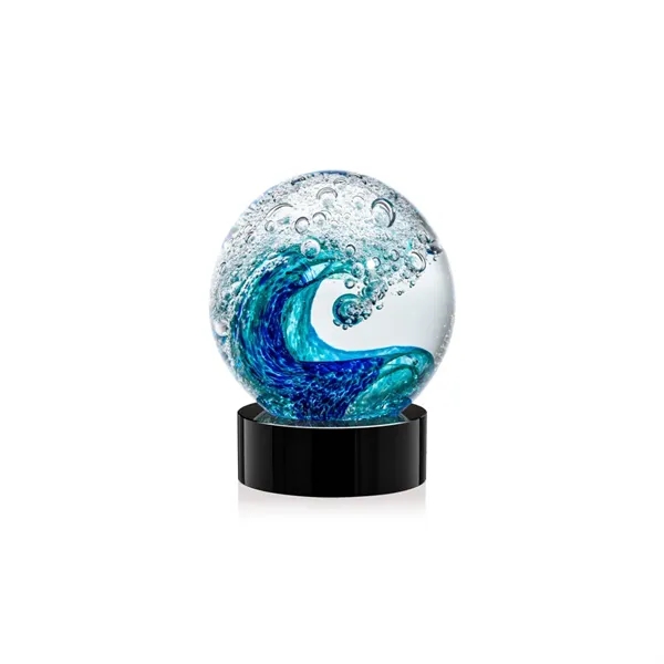 The magnificent Surfside Artglass award features a beautiful crashing blue wave... from ASI 84592 St Regis Group / St Regis