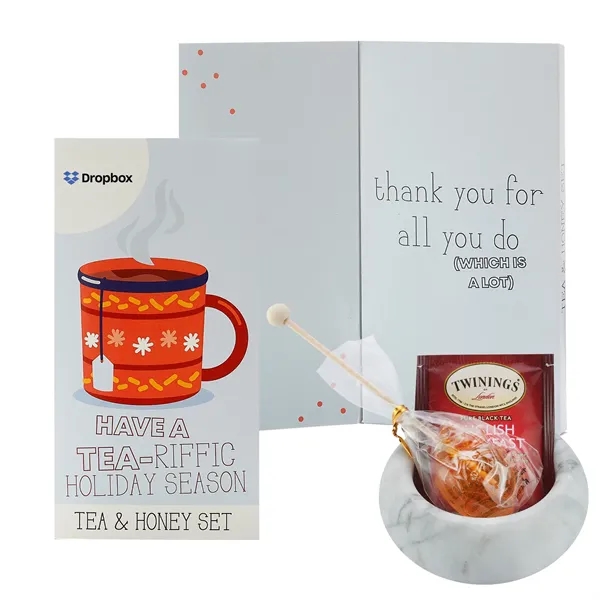 Tea bag with a honey stick and thoughtful greeting card... from ASI 71685 Midnite Snax®