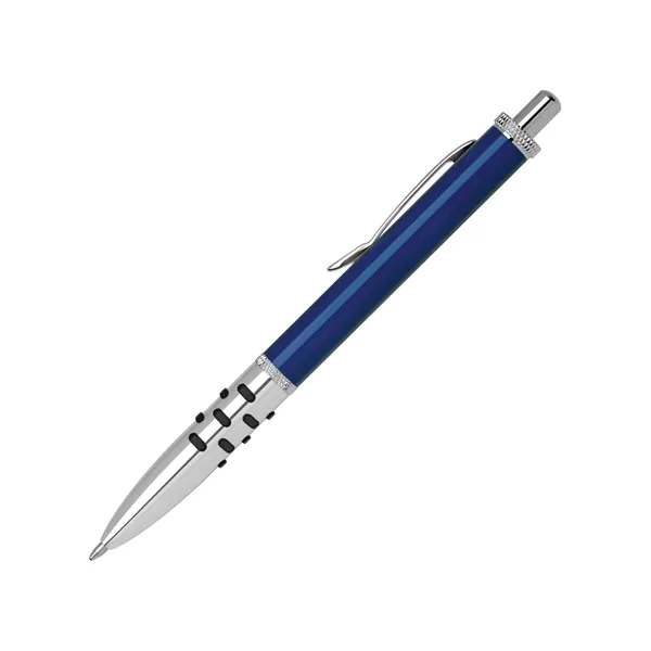 Aluminum click-action ballpoint pen with a rubber grip and a chrome... from ASI 68190 Lungsal / Lungsal