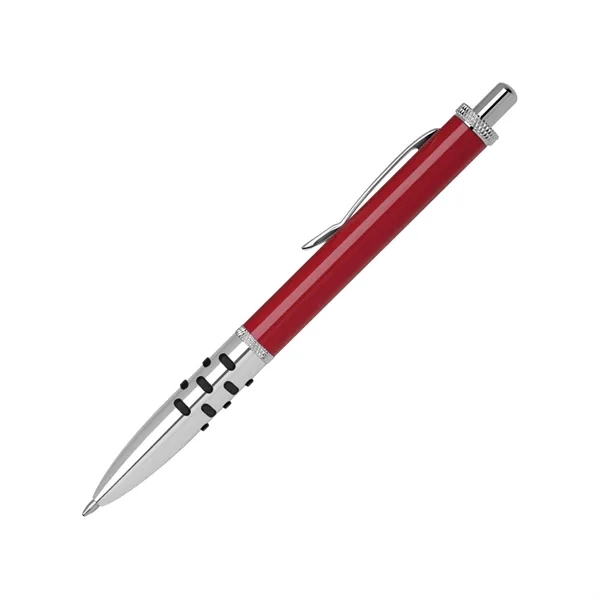 Aluminum click-action ballpoint pen with a rubber grip and a chrome... from ASI 68190 Lungsal / Lungsal
