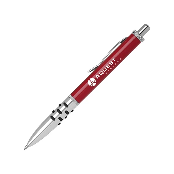 Aluminum click-action ballpoint pen with a rubber grip and a chrome... from ASI 68190 Lungsal / Lungsal