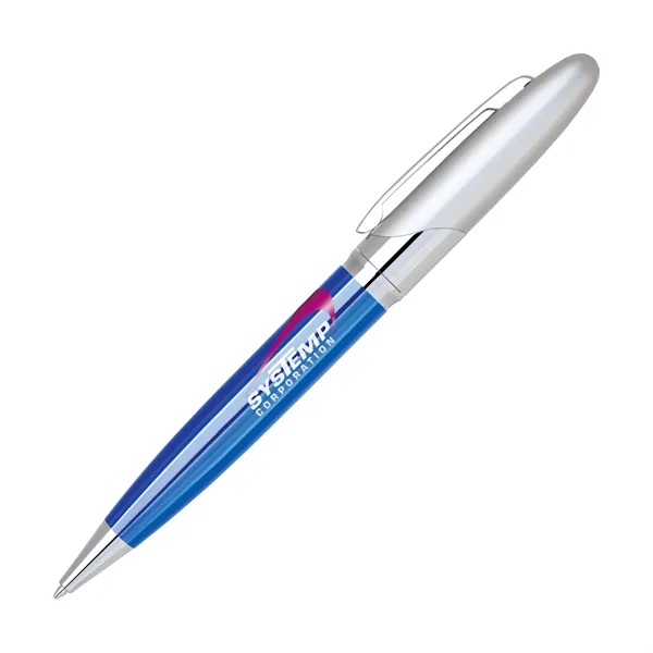 Aluminum twist-action ballpoint pen with a hi-gloss anodized barrel and chrome... from ASI 68190 Lungsal / Lungsal