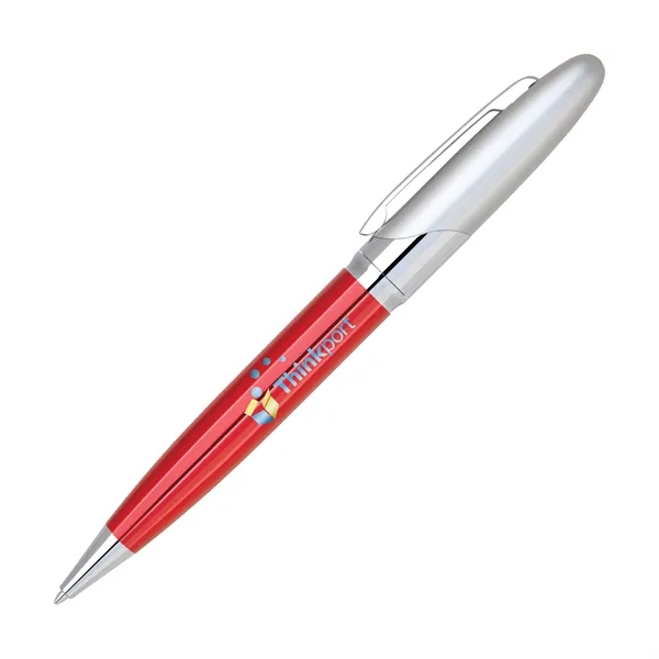 Aluminum twist-action ballpoint pen with a hi-gloss anodized barrel and chrome... from ASI 68190 Lungsal / Lungsal