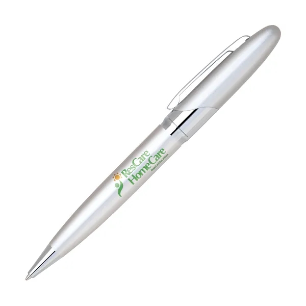 Aluminum twist-action ballpoint pen with a hi-gloss anodized barrel and chrome... from ASI 68190 Lungsal / Lungsal