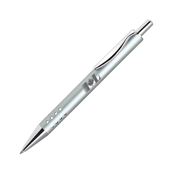 Aluminum click-action ballpoint pen with a smooth barrel that's available in... from ASI 68190 Lungsal / Lungsal