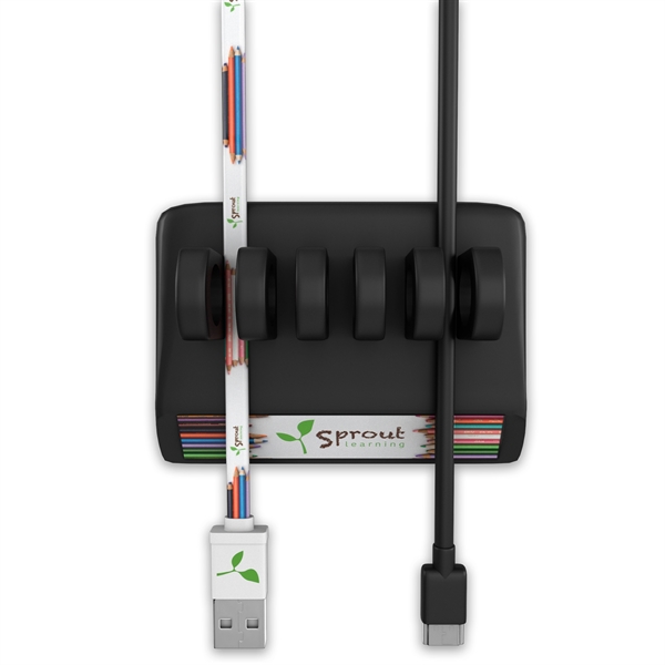 Brandable, clean, organized, and adhesive-free, this desktop cord organizer features a... from ASI 91411 Toddy Gear