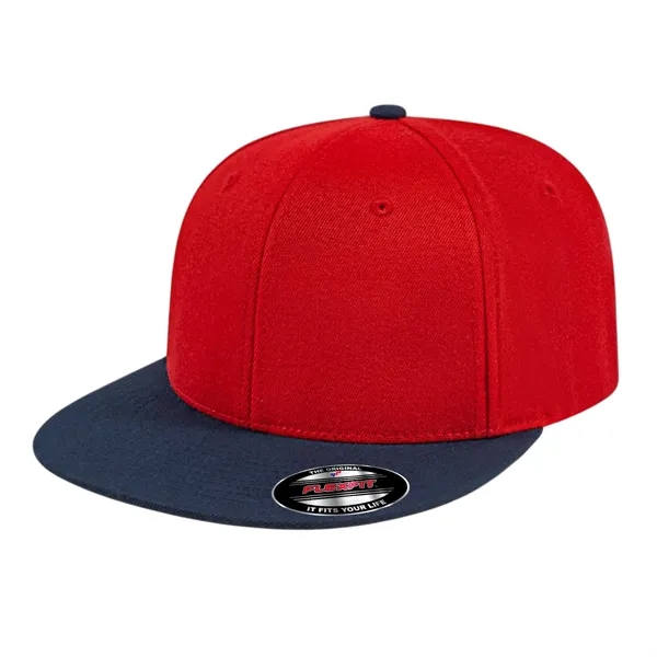 Mid profile Flexfit® wool serge and spandex structured cap with round... from ASI 43792 Cap America Inc