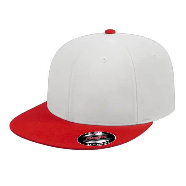 Mid profile Flexfit® wool serge and spandex structured cap with round... from ASI 43792 Cap America Inc